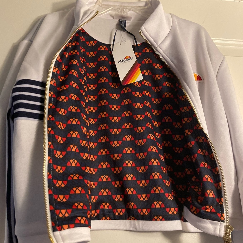 Ellesse Cecillo Retro Crop Track Jacket NWT - Picture 8 of 12